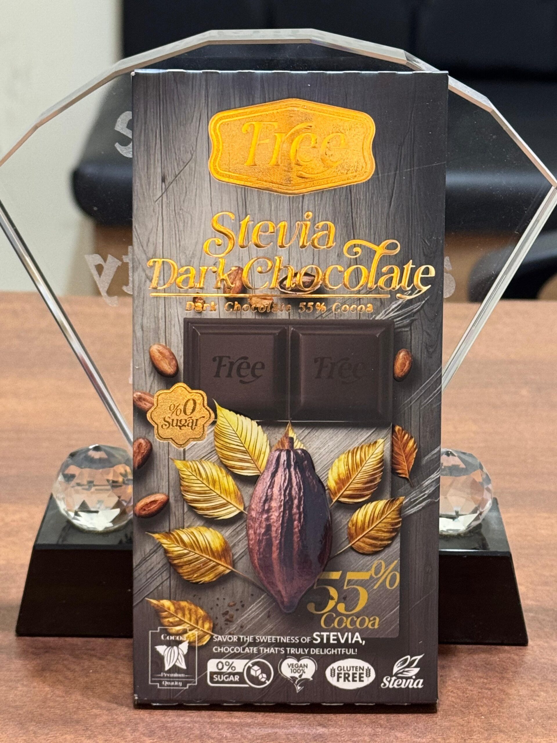 Free Stevia Dark Chocolate 55% Cocoa