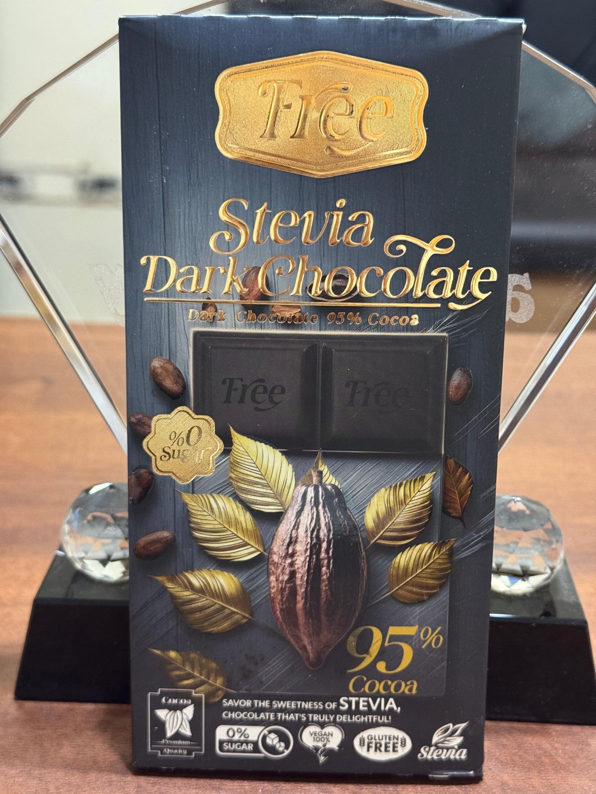 Free Stevia Dark Chocolate 95% Cocoa