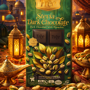 Free Stevia Dark Chocolate with Pistachio