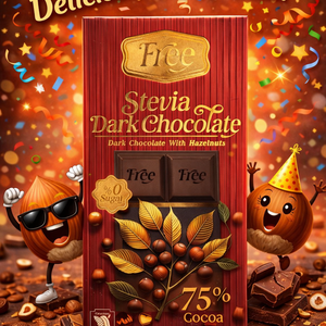 Free Stevia Dark Chocolate with Hazelnut